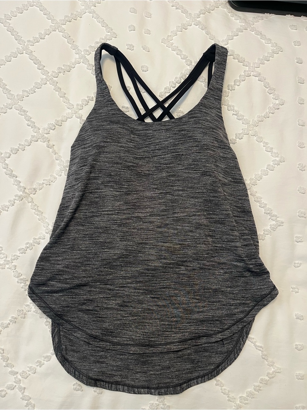 Lululemon Grey Strappy Workout Tank Top